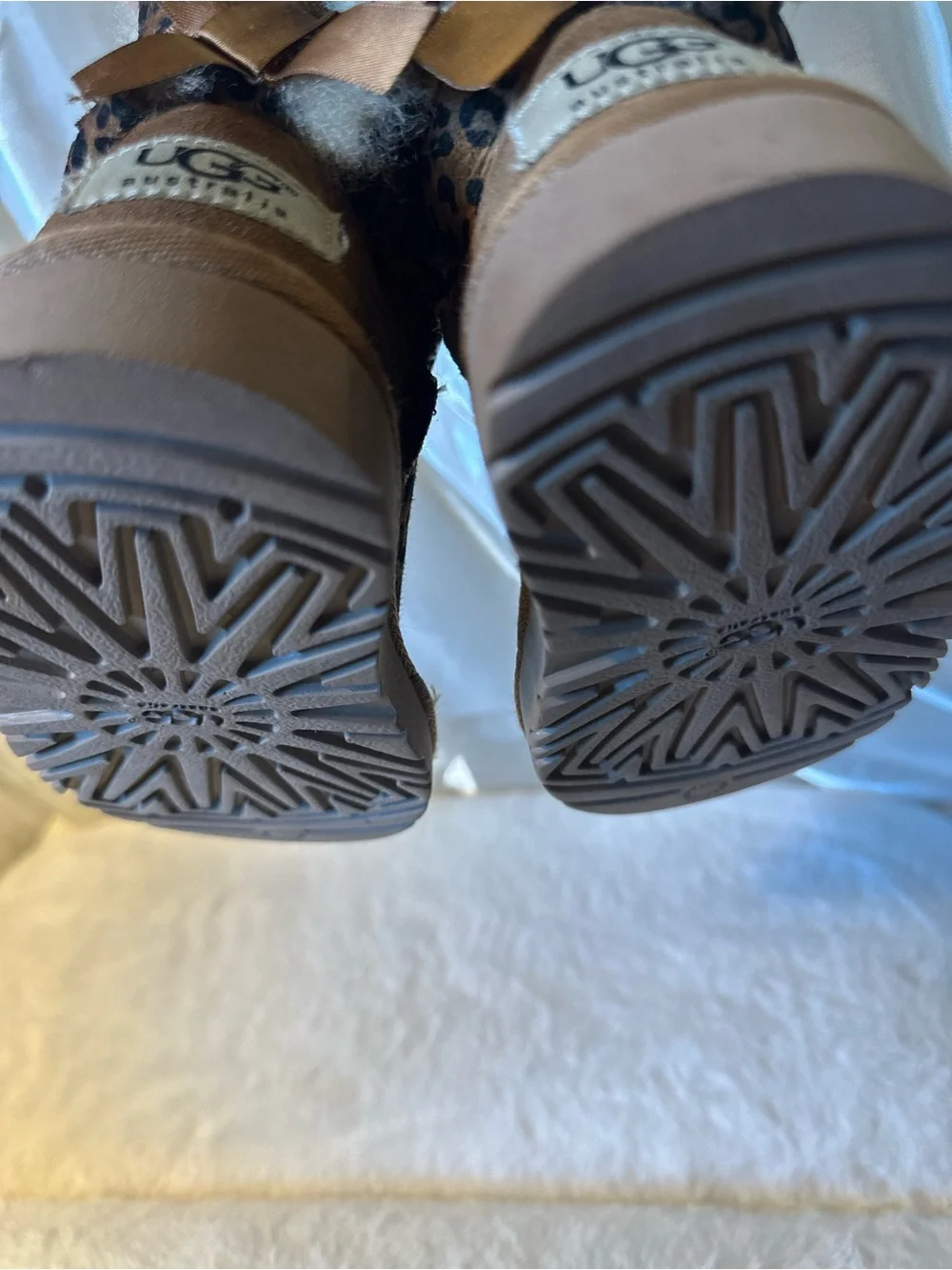 UGG Kids Brown Leopard Print Boots |Toddler 6